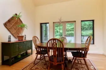 Large dining area off kitchen