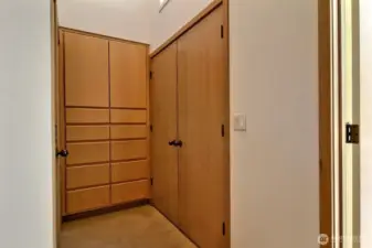 Custom cabinets in primary suite