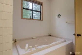 Soaking Tub in Primary bathroom
