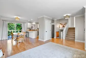 Open floor plan tri-level.