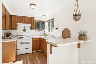 Light and bright kitchen w/brand new LVP flooring!