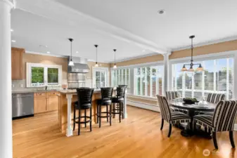 Flooded with natural light, this open concept main living area flows effortlessly to the chef's kitchen.