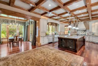 Chef's dream kitchen and breakfast nook area