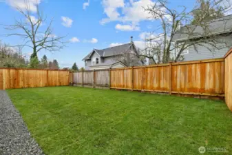 Large backyard for furry pets, or outdoor fun