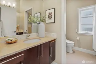 Second vanity in main bath.