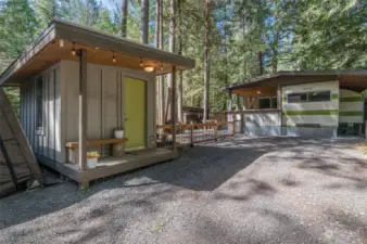 Well maintained and thought out lot design. Fully fenced area, darling cabin and so much more!