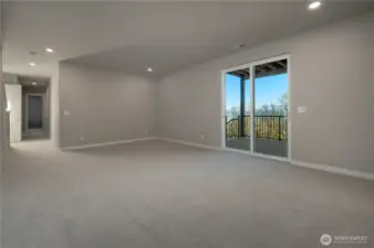 basement level family room - photo shown is homesite #16