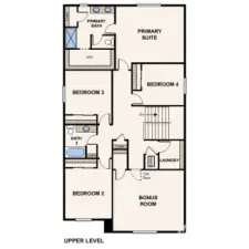 Marketing rendering of floor plan - may vary per location