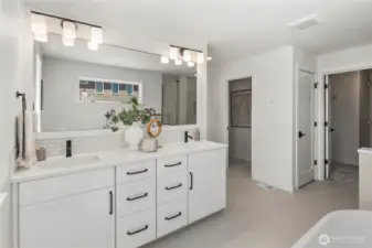 Staged photos are of the model home of the same floorplan within the Foxmoore community and are for visualization purposes only. Colors, finishes, and layout can and will vary.