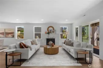 Staged photos are of the model home of the same floorplan within the Foxmoore community and are for visualization purposes only. Colors, finishes, and layout can and will vary.