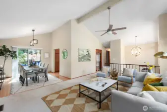 Plenty of space for large furniture, an L-shaped couch, etc.