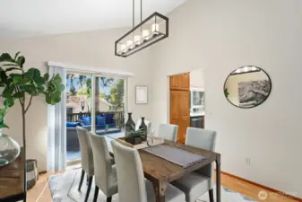This space is big enough for a large farm house style table.