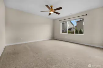 Looking into Primary bedroom from the door!