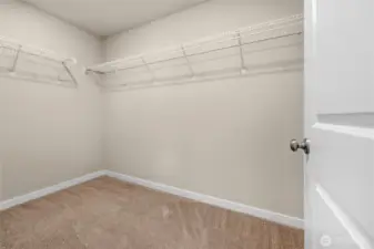Great sized primary closet with plenty of storage space!