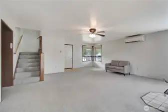 Far corner by the back sliding door. Facing west.