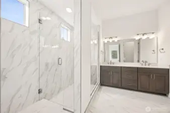 Primary bathroom with walk-in shower