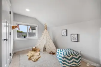 Play, office or flex space on upper floor with plenty of additional closet storage.