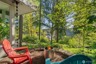 Fire pit w/ lake views!