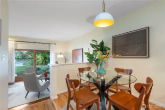 Separate dining area