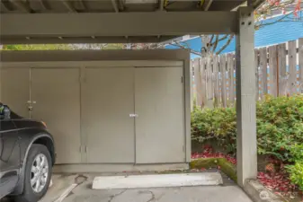 With double door outdoor storage locker