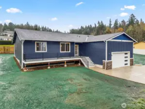 Enjoy water views from your covered front porch