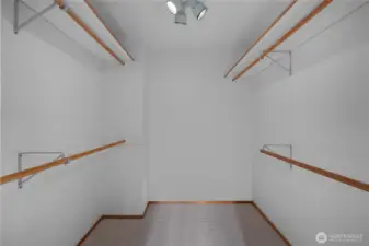 Large walk-in closet in Primary bedroom.