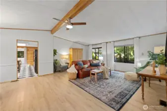 Incredibly spacious living space to spread out in and enjoy.