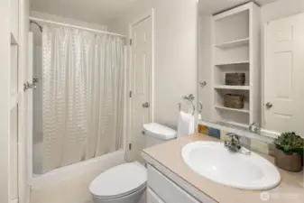 Bathroom off main hall and Bedroom #3.