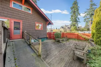 Back door to backyard