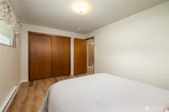 Closets are lined with cedar