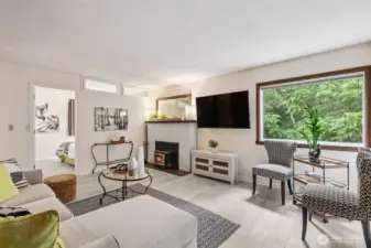 Peek-a-boo view of Budd Inlet from these windows!