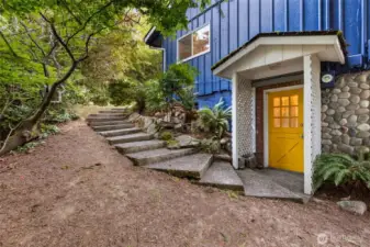 Entry to lower level unit.