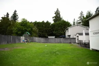 Large fully fenced backyard