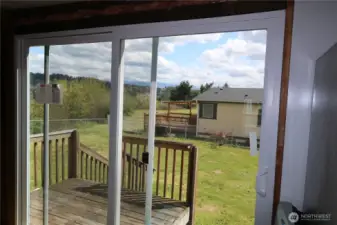 A look at the view from the family room sliding door.
