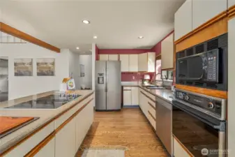 Built in appliances are space savers.