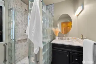 This 3/4 bath is on the main level.