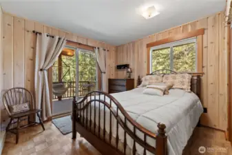 Bedroom #1 with views of the river from the pillow.