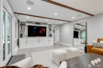 Downstairs are two more bedrooms, a dedicated media space and a versatile bar/gym/flex area to suit your lifestyle needs.