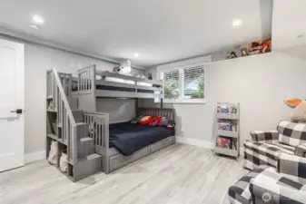 Second lower level spacious bedroom.