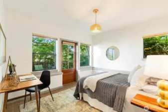 Guest BR or office on lower level w access to patio
