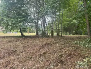 Level lot with room for RV shed.