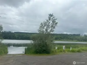 Pubic boat launch on Crocker lake.