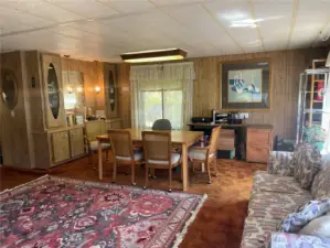 Dining room with built in cabinet