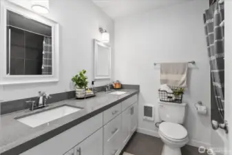 Full bath upstairs.
