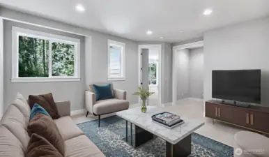 Versatile Loft on the Upper Level. Virtually staged.