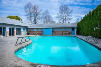 Pool, enter the area through the clubhouse.  Seasonally open.