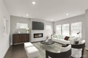 Virtually Staged Great Room - Photos are for representation only.  Features, colors and selections may differ from photograph. See site agent for details.