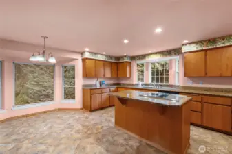 Kitchen with breakfast nook.
