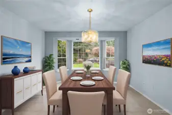 Dining Room: virtually staged to show you the functionality