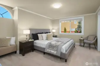 Primary bedroom is a quiet sanctuary.